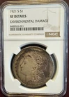 1921-S Morgan Silver Dollar $1, Extremely Fine XF, Some Environmental Damage