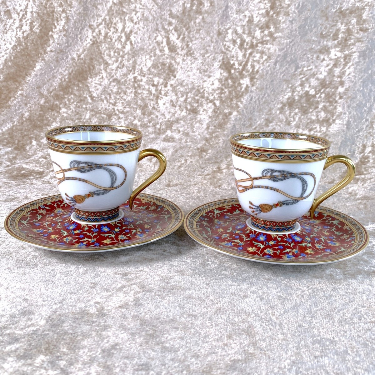 Hermes Paris Demitasse Cup & Saucer Cheval d'Orient Horse