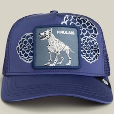 Goorin Bros Animal Baseball Trucker Snapback Hat Cap Dia De Firulais Dog Blue