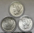 Lot of 3 Peace Dollars - (2) 1924, (1) 1923   All in nice AU condition