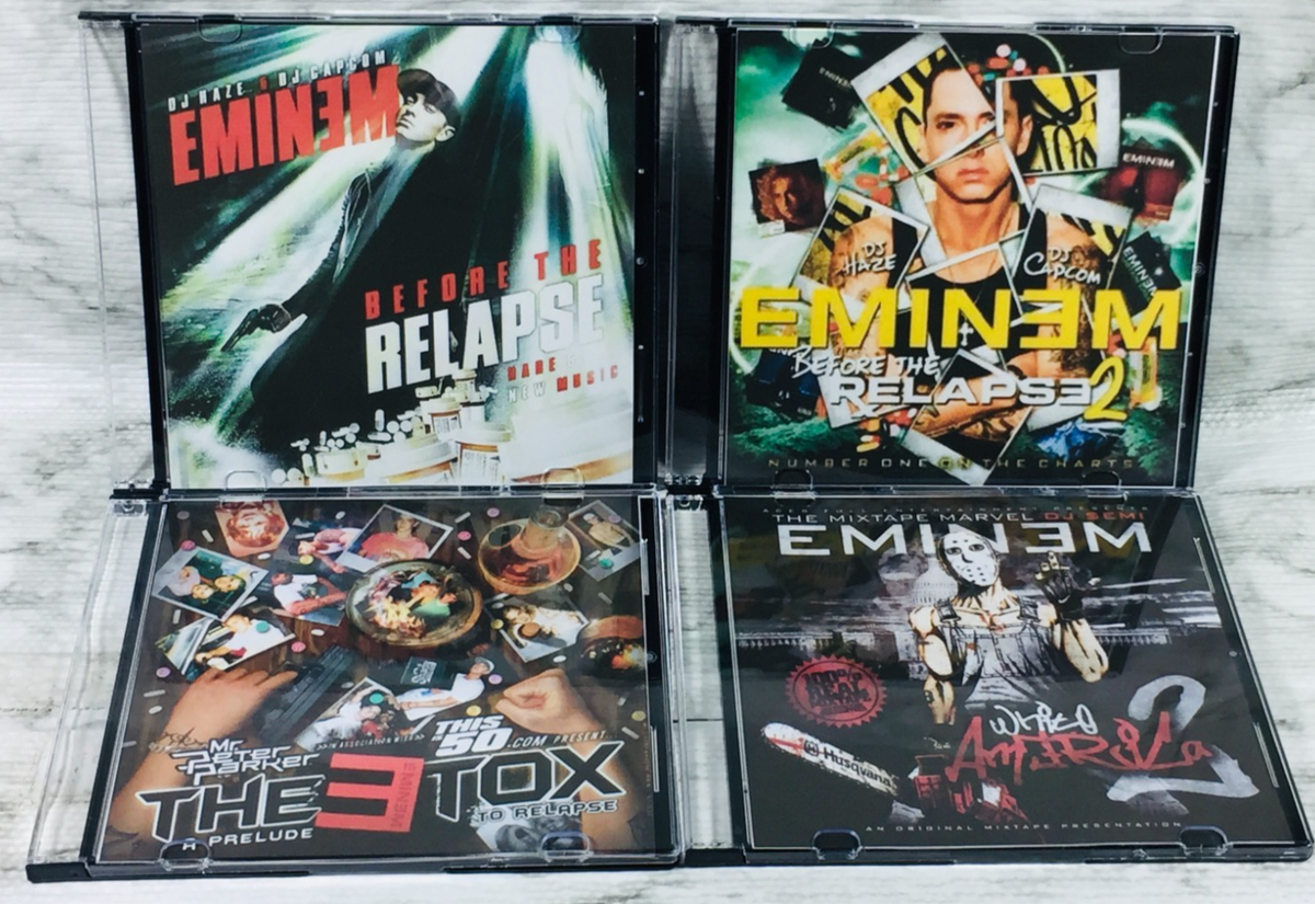 EMINEM (PROMO) MIXTAPE MIX CD LOT OF (4) BEFORE RELAPSE WHITE
