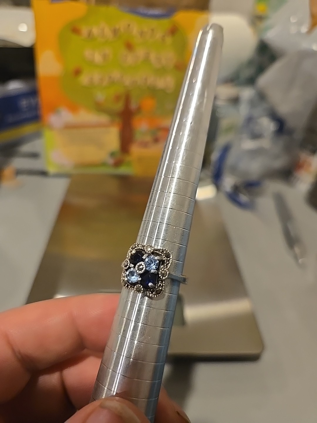 old art Deco 925 Silver Ring - image 6