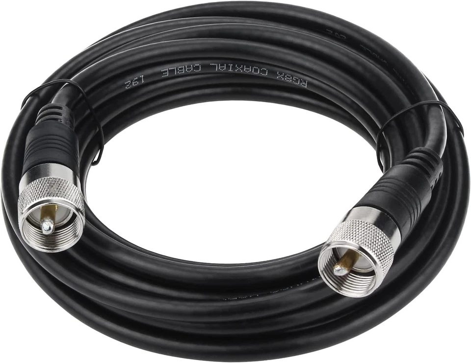 18ft Low Loss RG8X Coaxial Cable with Waterproof UHF PL259 Male Connectors - Image 3 of 4