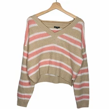 Wild Fable Cropped Striped Sweater M