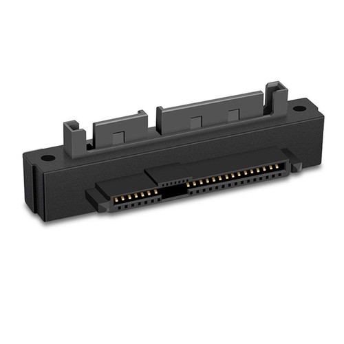 1PCS SFF-8482 SAS Female to SATA Male 15Pin Bend Head 90 Degree Angle4588 - Picture 1 of 9