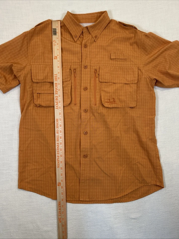 Camisa Cabela's GuideWear Manga Corta Ventilada Pesca Exterior Naranja Para Hombre Grande Foto 4 de 4