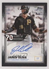 2021 Topps 70 Years of Baseball Series 2 Black 86/199 Jared Oliva Auto 0x5e