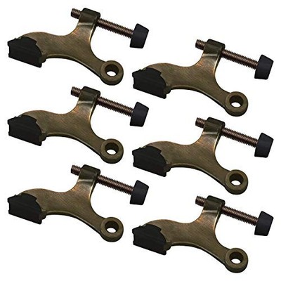 Nuk3y Hinge Pin Heavy Duty Adjustable Door Stop () 6 Pack Antique Brass
