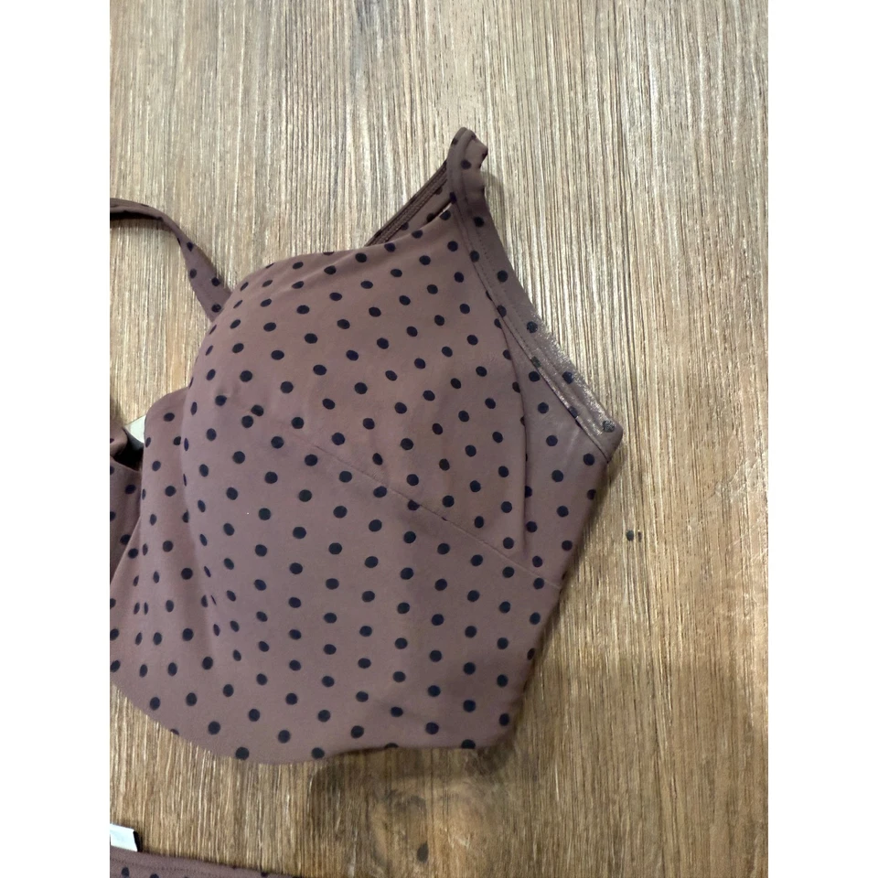 Calvin Klein Traje de baño Marrón Lunares Bikini Conjunto 34D Foto 3 de 4