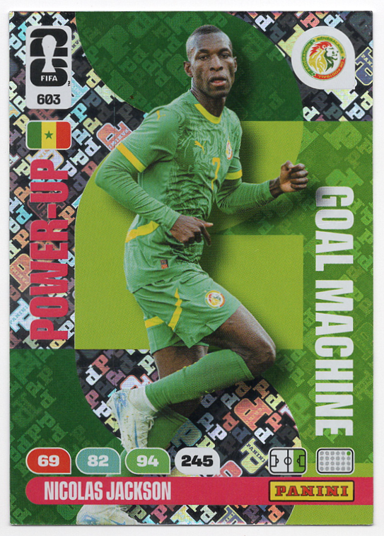 603. Nicolas Jackson (Senegal) Panini Adrenalyn XL FIFA World Cup