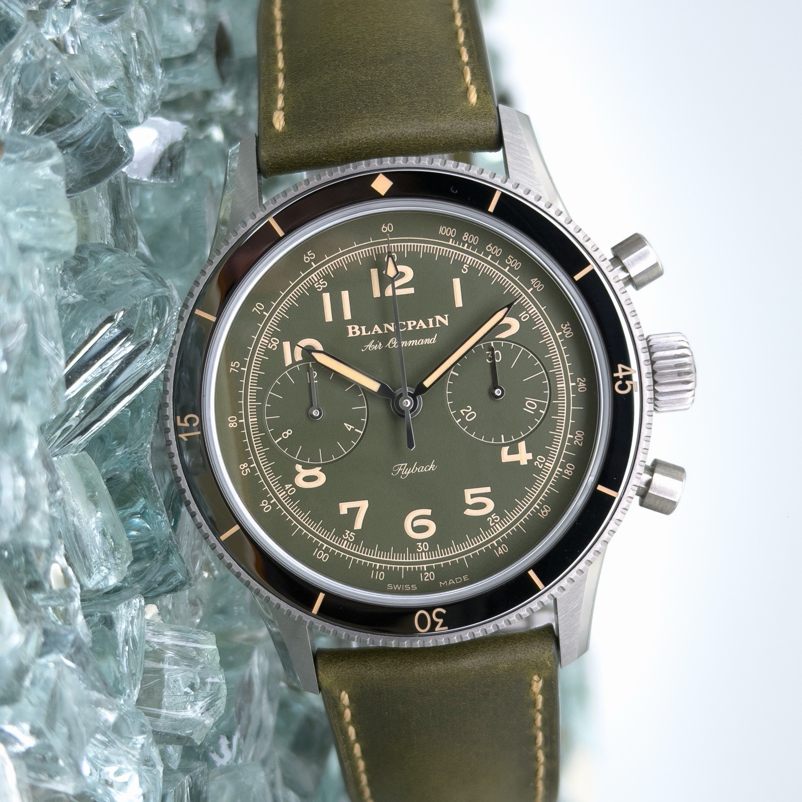 Blancpain Air Command Green Limited Edition Full Set Plus Strap AC02 12B53 63B