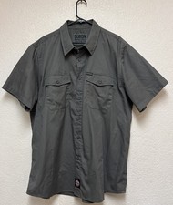 Medium Dixxon Flannel Workforce Short Sleeve Charcoal Sz 2XL