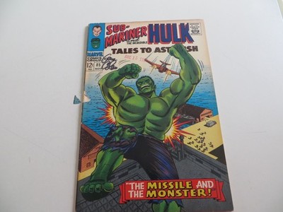 1966 SILVER AGE TALES TO ASTONISH # 85 THE HULK SIGNED BY GENE COLAN, COA & POA