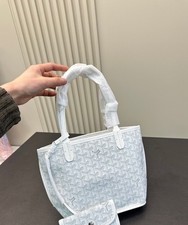 Goyard St Louis PM White Goyardine Bag