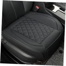 1 Pack Leather Front Car Seat Covers,Bottom Seat Covers for 1 PC Diamond Black