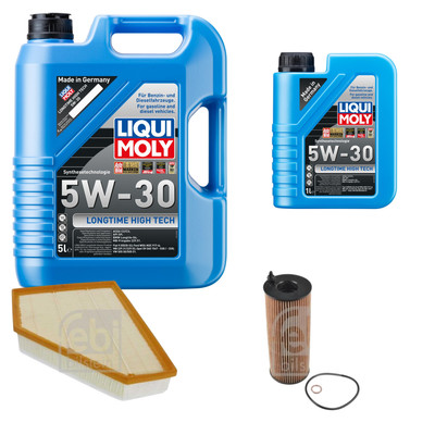 FEBI Inspektionspaket 6L LIQUI MOLY 5W-30 Longtime High Tech für BMW X1 E84