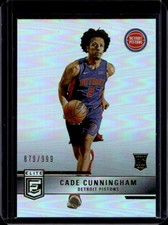 2021-22 Panini Donruss Elite Cade Cunningham RC Rookie #/999 Pistons