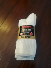 Men's 3 PACK VTG Socks Wilson Pro Staff Irregulars Performance 10-13 Gray Toe