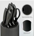 HUNTER.DUAL 8-Piece Knife Block Set A-GX-8 Stainless Steel Black with Holder — photo 4