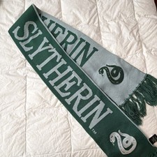 Harry Potter Slytherin Green/Gray Knit Scarf Wizarding World Official Merch