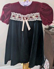 Vintage 90s Velvet Holiday Christmas Toddler Dress Size 5