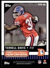 2015 Topps Past & Present Performers Terrell Davis/CJ Anderson Auto Denver