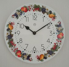 Küchenuhr Wanduhr Obstranke Quarz-Uhr Wohnraumuhr Keramik-Uhr  Einzelstück