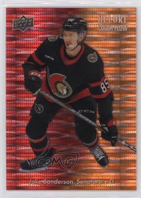 2023 Upper Deck Allure Color Flow Red Orange Spectrum 29/299 Jake Sanderson 2d8