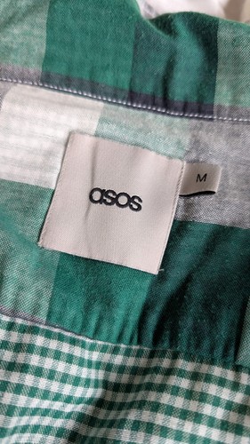 ASOS Chequed Long Sleeve Shirt in Green - Picture 4 of 5