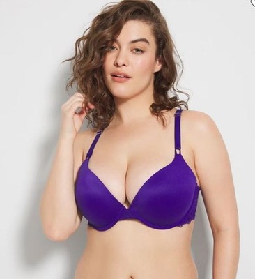 Push-Up Plunge Bra with Lace Size 32D