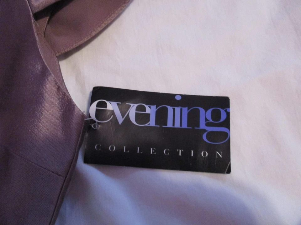 Chaqueta Kay Unger New York Mujer 2 Malva Satén Bolero Encogerse de hombros Frente Abierto Noche Foto 4 de 4