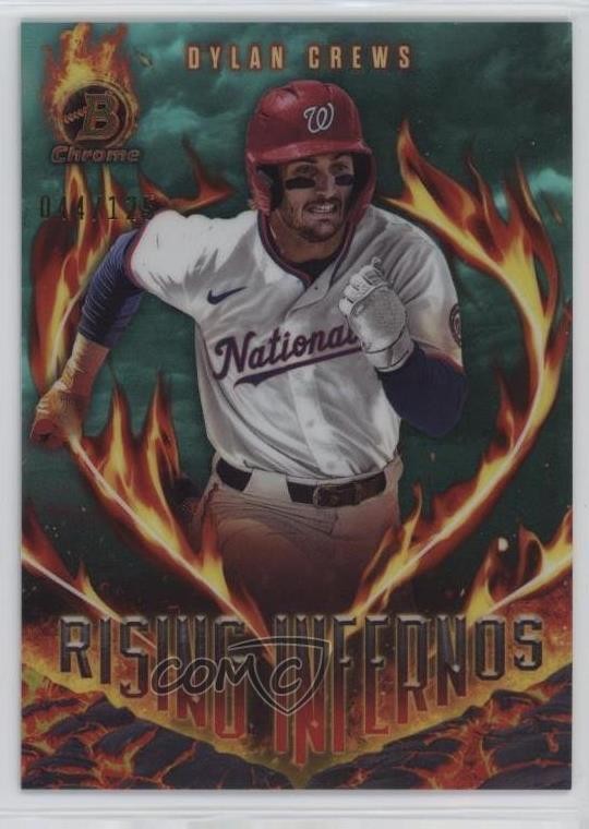 2024 Bowman Rising Infernos Aqua Refractor 44/125 Dylan Crews #RI-11 1d59