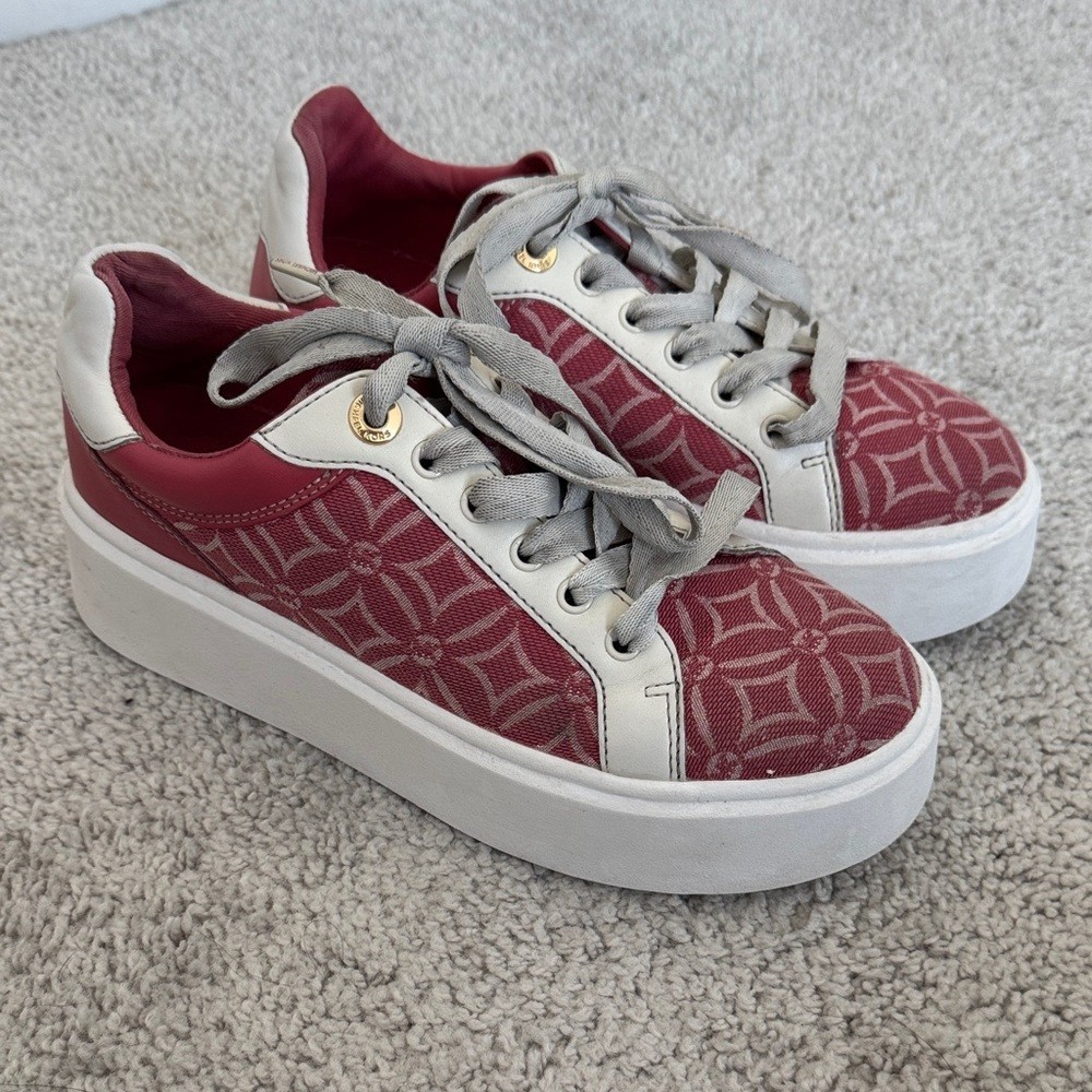 Michael Kors Romey Logo Jacquard Platform Sneaker, Rose Color - Size 6.5 thumbnail 2