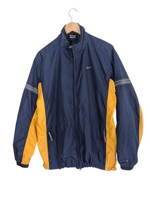 1990s Nike Fit Windbreaker Shell Jacket Medium 44' blue yellow Mens Womens Vintage