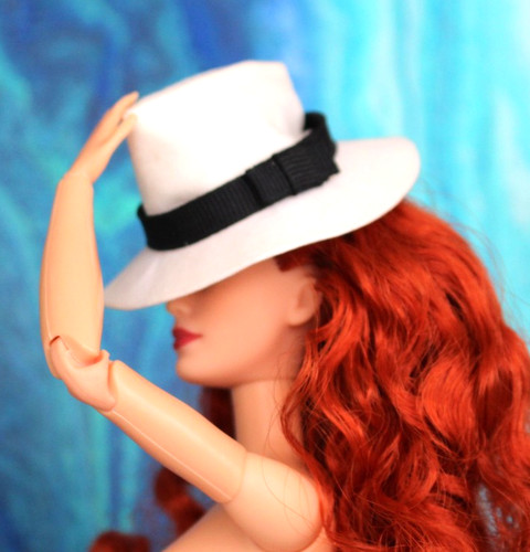 White Black Fedora Barbie Ken Hat Costume Twenties Fashion Accessory Clothes