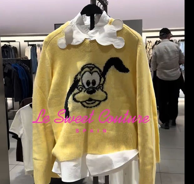 ZARA UNISEX FW25 PLUTO WOOL SWEATER HARRY LAMBERT DISNEY YELLOW