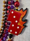 BLACKJACK & FLAMING DICE New Orleans MARDI GRAS Party Necklace & 2 Dice Beads + — photo 6