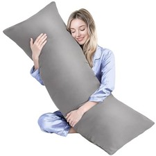 Body Pillow, Memory Foam Body Pillow for Adults, Long Pillow 20x54 Inch Grey