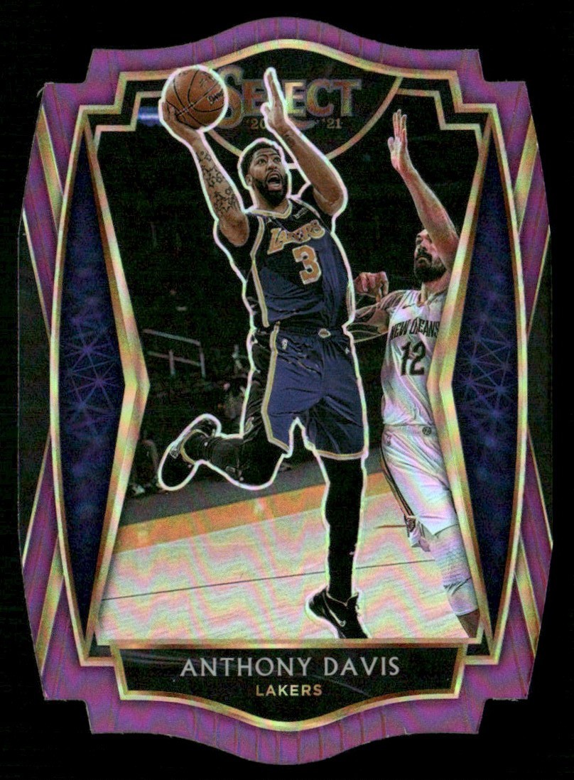 2020-21 Panini Select Purple Prizm Die-Cut 47/99 Anthony Davis #155 DG7