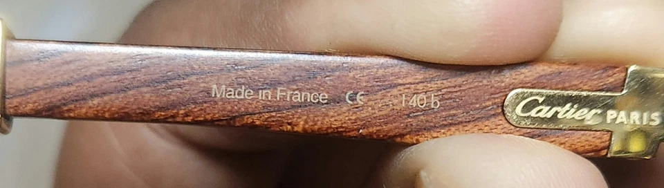 Gafas de madera vintage de la firma Cartier Foto 2 de 4