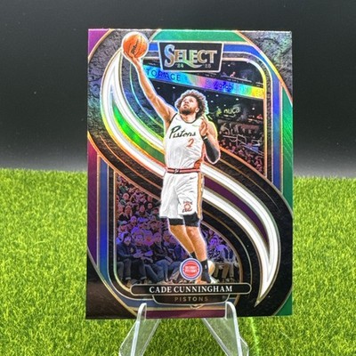 2024-25 Panini Select Premier Level Cade Cunningham #164 Green White Purple