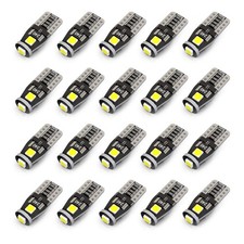 20X T10 Wedge 194 168 2825 W5W LED Bulbs, Super Bright 3-3030 Chipset, Can-Bus E