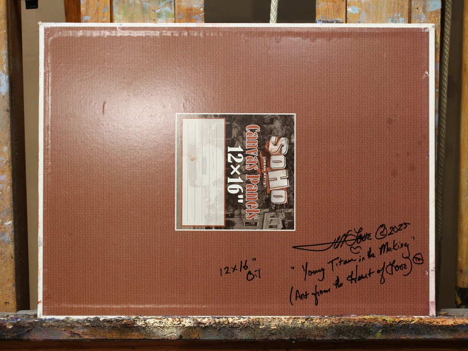 Arte Jeff Love Original Pintura al Óleo sobre Lienzo Elefante Africano Impresionismo NUEVO Foto 4 de 4