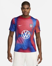 Size Medium Nike USMNT Academy Pro Pre-Match Short Sleeve Team USA FJ2734-101