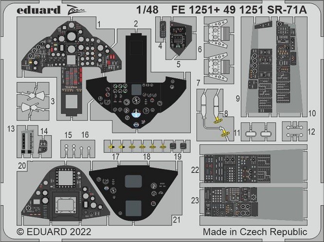 Eduard Accessories FE1251 - 1:48 SR-71A for REVELL - New