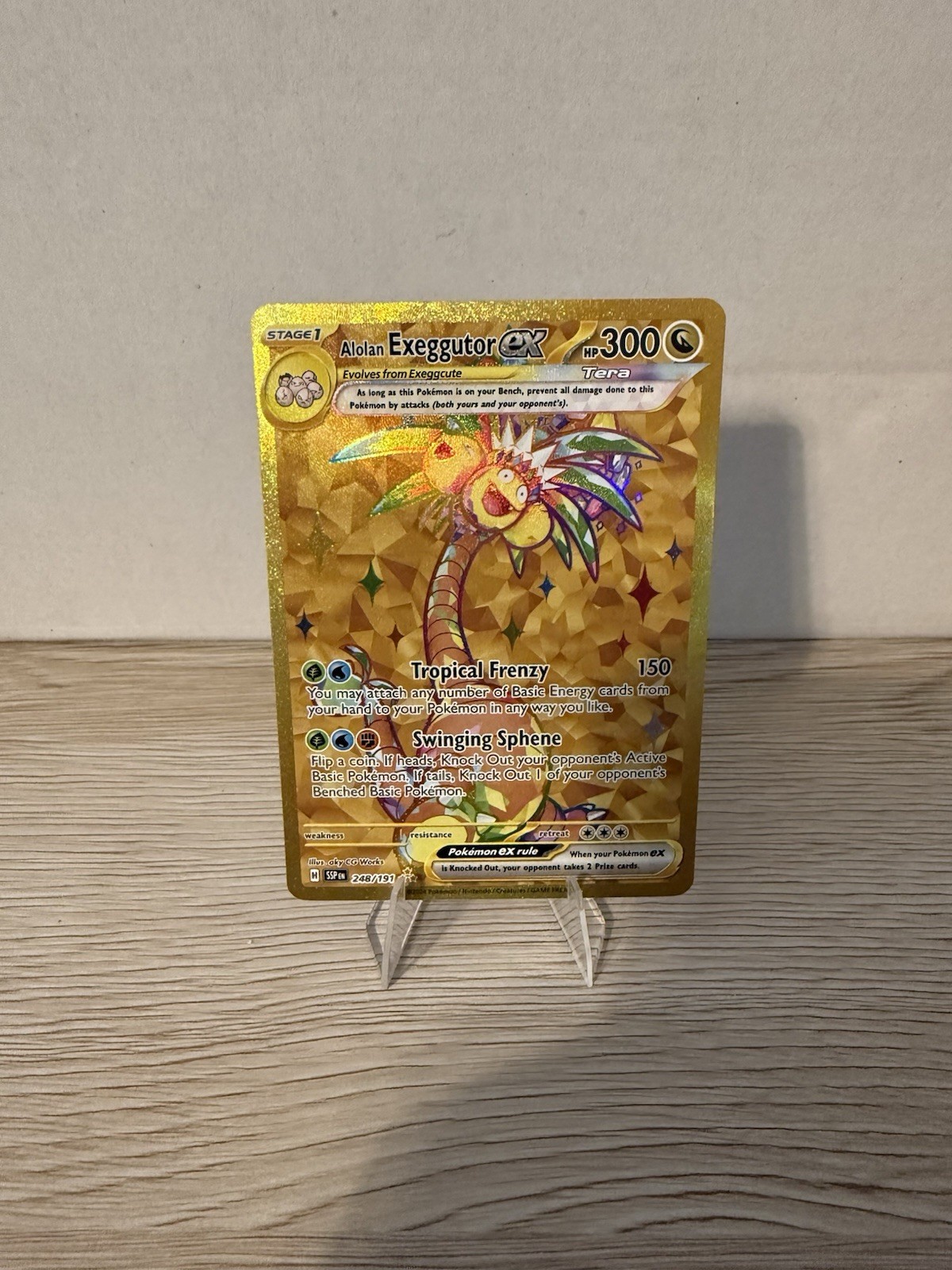 Alolan Exeggutor ex 248/191 Hyper Rare Gold - SV08: Surging Sparks - Pokemon NM