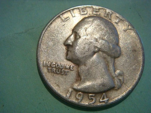 1954 P Washington Quarter in Album Filling cond actual coin in pic