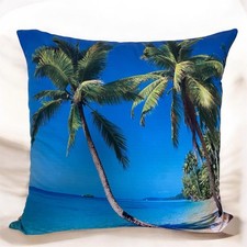 Gr 60 x 60 cm Ikea Daune Bett Sofa Couch Deko Kissen Karibik Urlaub Palme Strand