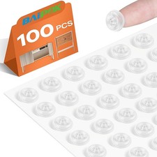 Cabinet Door Bumpers 100 PCS Sound Dampening Self Adhesive Rubber Pads, Circu...