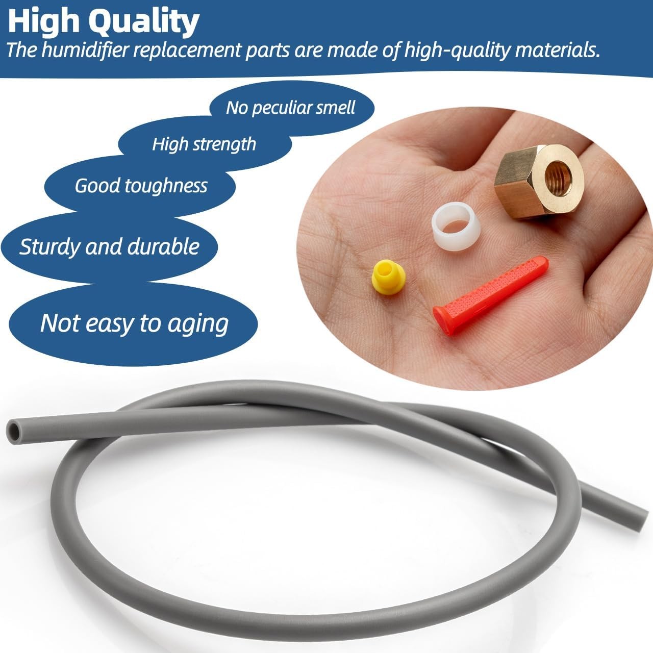 4335 Feed Tube Assembly with Compression Sleeve & Nut Compatible with... 